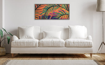 Sylvie Blank Framed Canvas 18x40