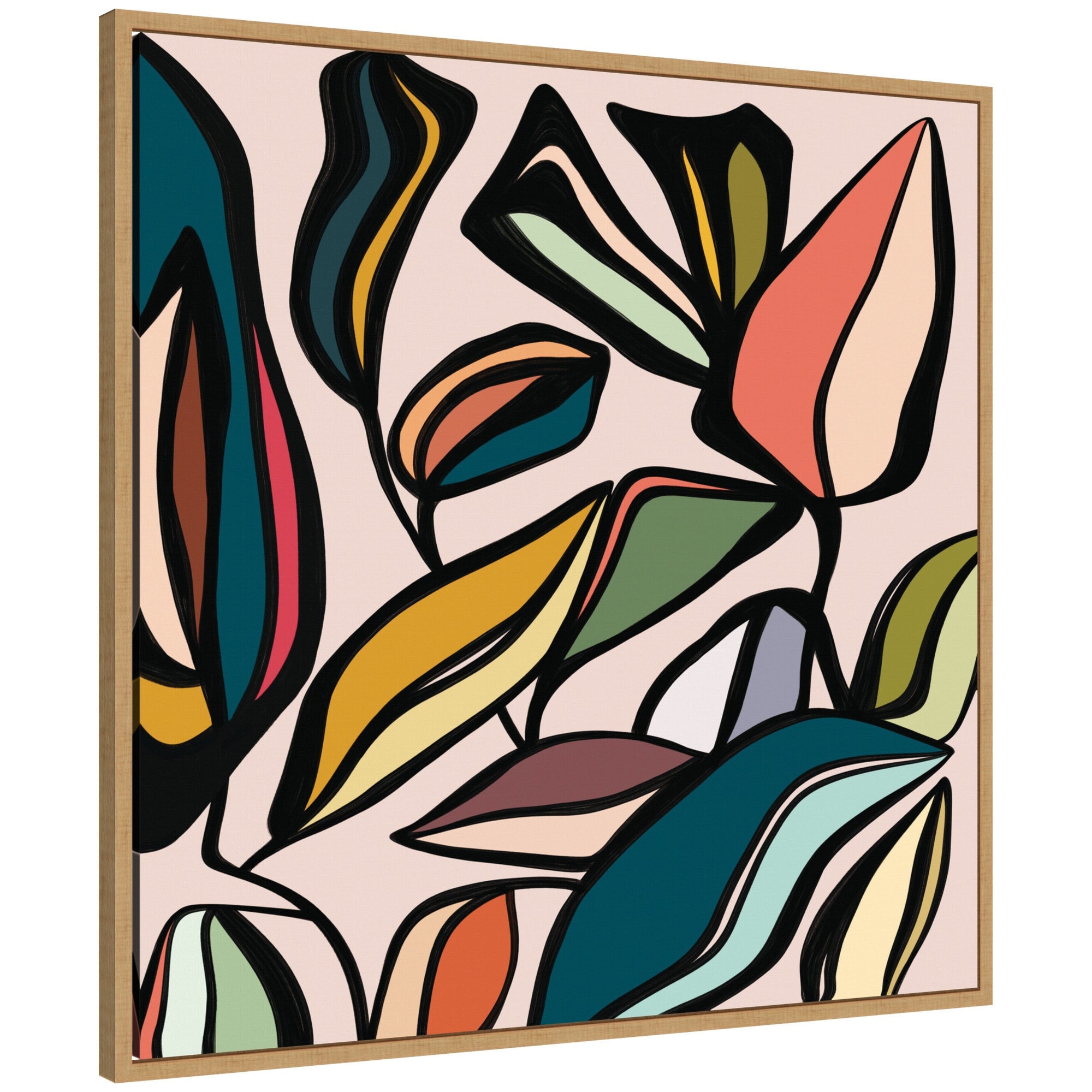 Fanciful Ficus SQ Expansion by Alicia Bock Framed Canvas Wall Art Print