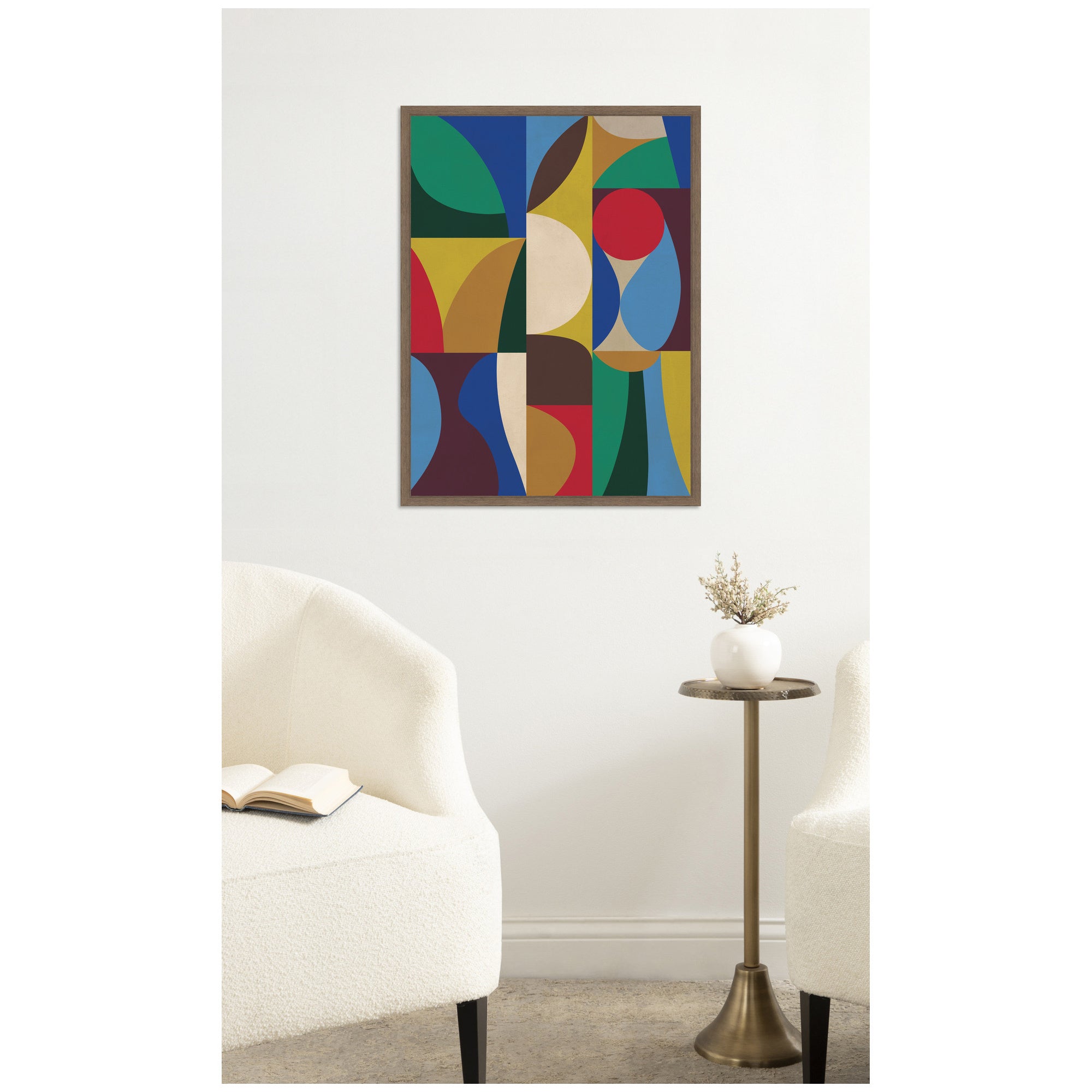 Abstract 03 by Rachel Lee Framed Canvas Wall Art Print
