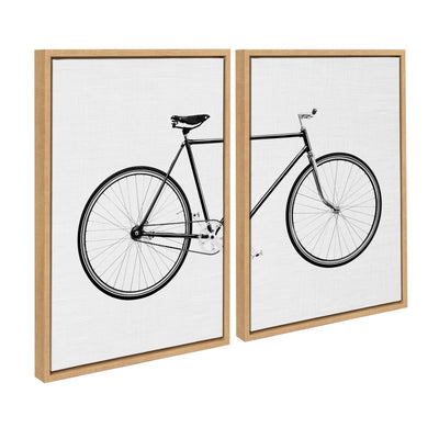 Sylvie Bicycle Framed Canvas by Simon Te of Tai Prints by kateandlaurel - product image 17 for Resin Society