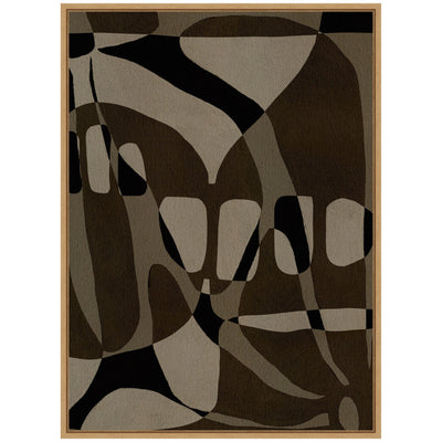 Sylvie Contour 1 Framed Canvas by Shatha Al Dafai