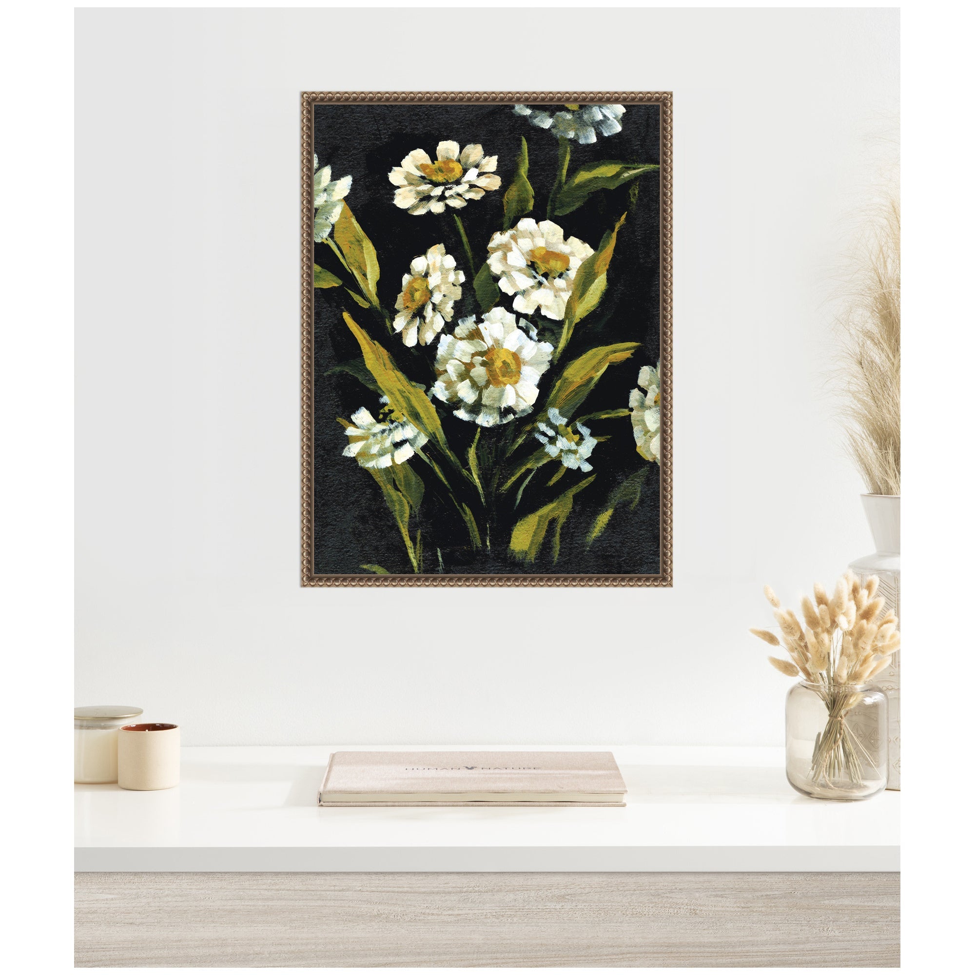 Sylvie Moody Floral 1 Framed Canvas by Annie Quigley