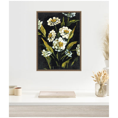 Sylvie Moody Floral 1 Framed Canvas by Annie Quigley