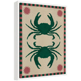 Sylvie Lush Duo 6 Crabs framed canvas wall art showing abstract crab design by Shatha Al Dafai