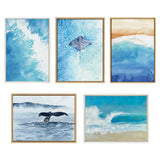Sylvie Ocean Wake Framed Canvas by kateandlaurel - product image 6 for Resin Society