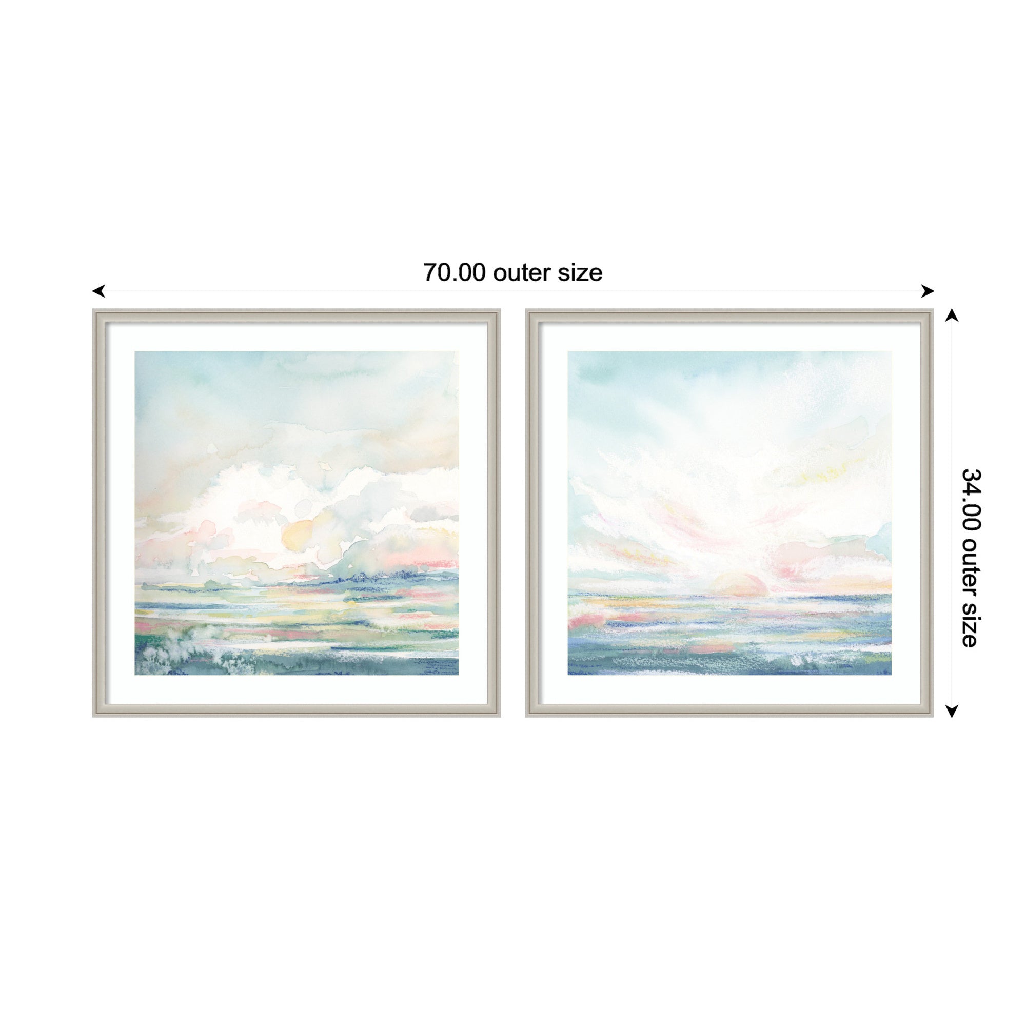 Heavenly Stillness 2 Piece Framed Wall Art Print Set by Julie Maida