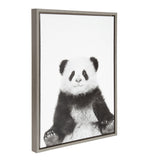 Sylvie Panda Framed Canvas by Simon Te Tai