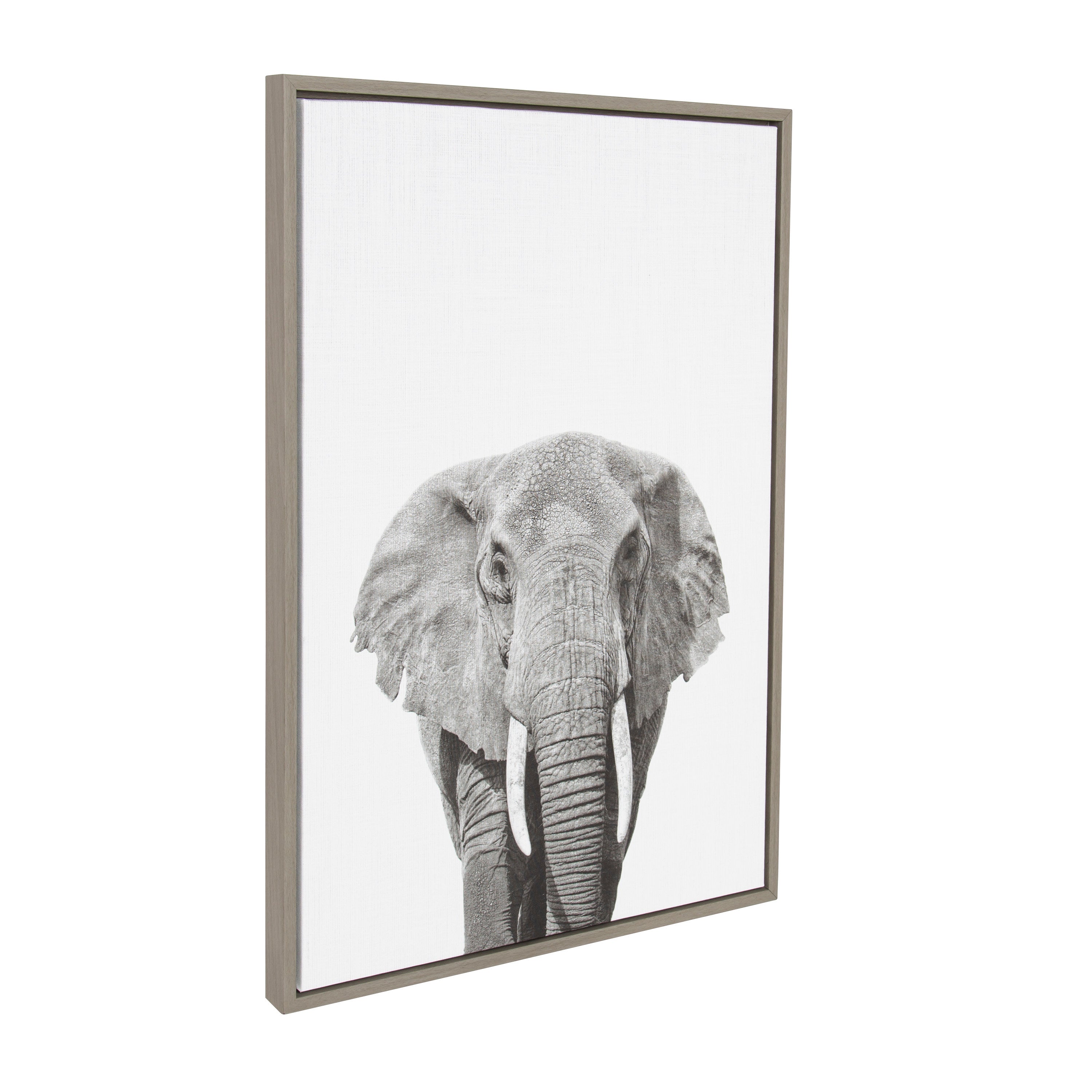 Sylvie Elephant Framed Canvas by Simon Te of Tai Prints