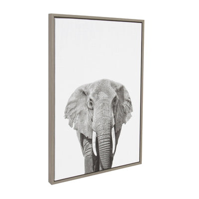 Sylvie Elephant Framed Canvas by Simon Te of Tai Prints