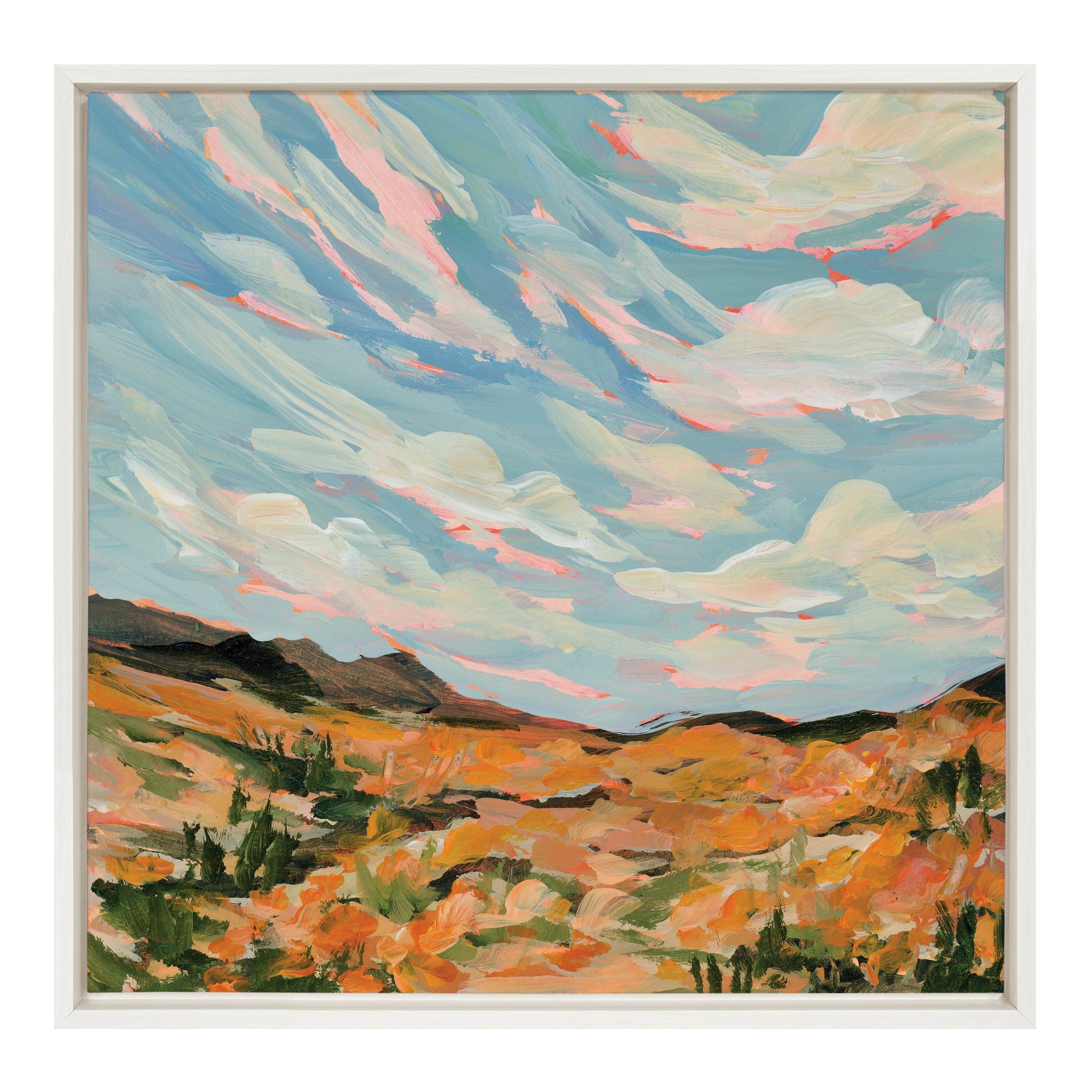 Sylvie California Framed Canvas by Emily Kenney by kateandlaurel - main product image for Resin Society