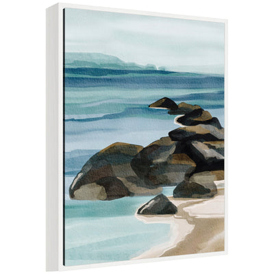 Sylvie Ocean Breeze ll Framed Canvas by Nikita Jariwala