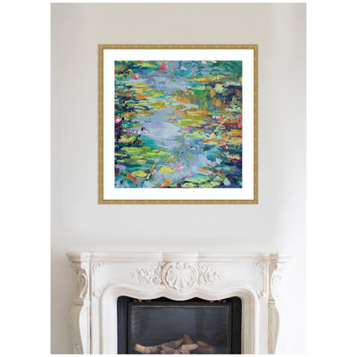 Framed Art Waterlilies at Giverny by Rachel Christopoulous
