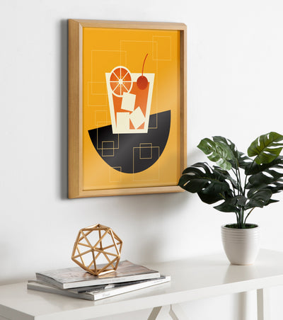 Blake Old Fashioned Framed Printed Art by Amber Leaders Designs