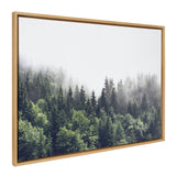 Sylvie Lush Green Forest On A Foggy Day Framed Canvas
