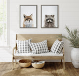 Sylvie Raccoon Color Framed Canvas by kateandlaurel - product image 11 for Resin Society