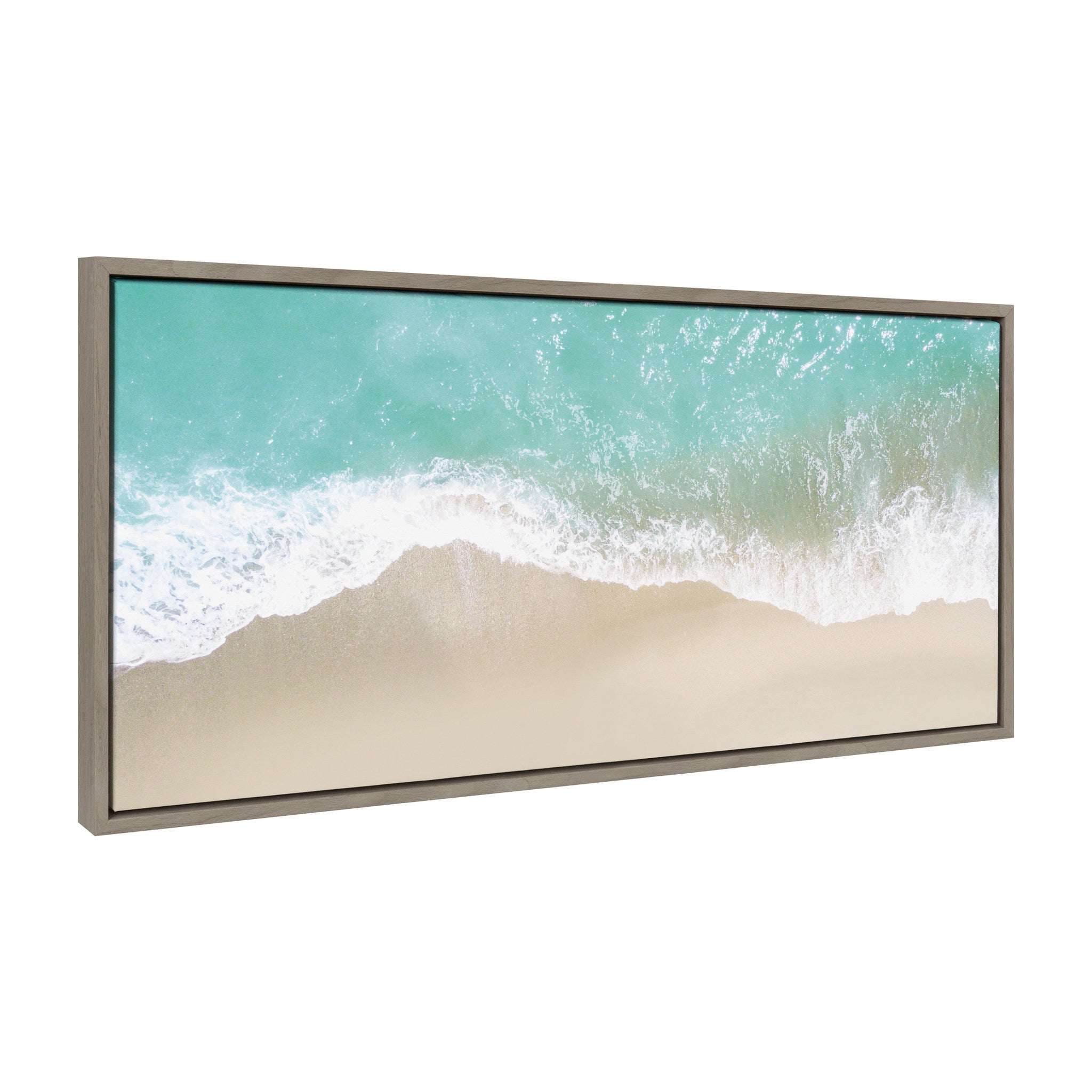 Sylvie Ocean Beach Fantasy Framed Canvas by The Creative Bunch Studio by kateandlaurel - product image 2 for Resin Society