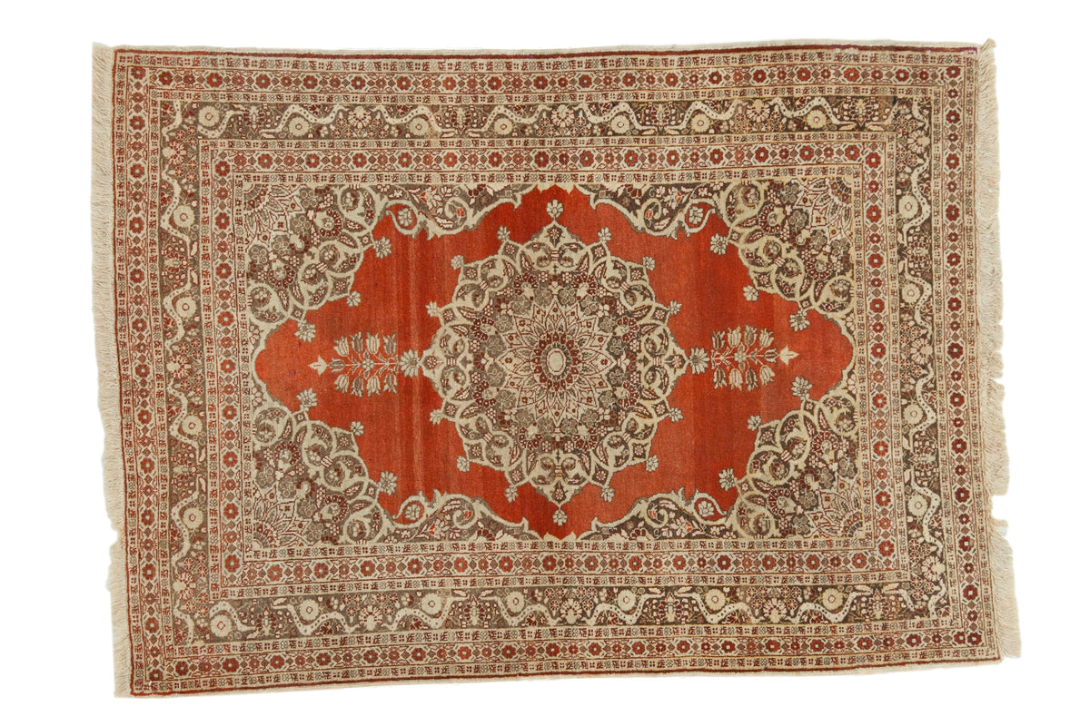 4x5.5 Antique Haji Jalili Tabriz Rug by Old New House® - main product image for Resin Society