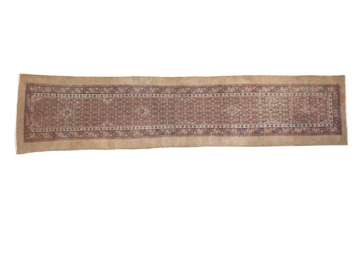 3.5x13.5 Antique Camel Hair Serab Rug Runner by Old New House® - main product image for Resin Society