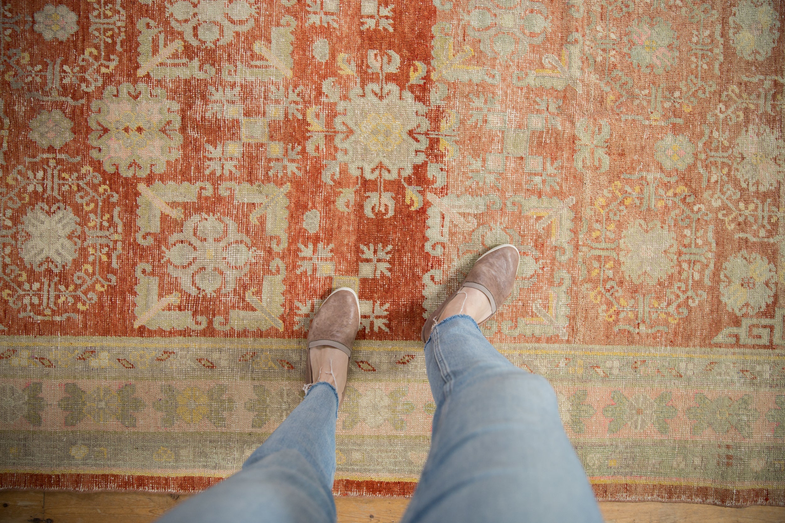 4.5x9.5 Vintage Distressed Khotan Rug Runner by Old New House® - product image 2 for Resin Society