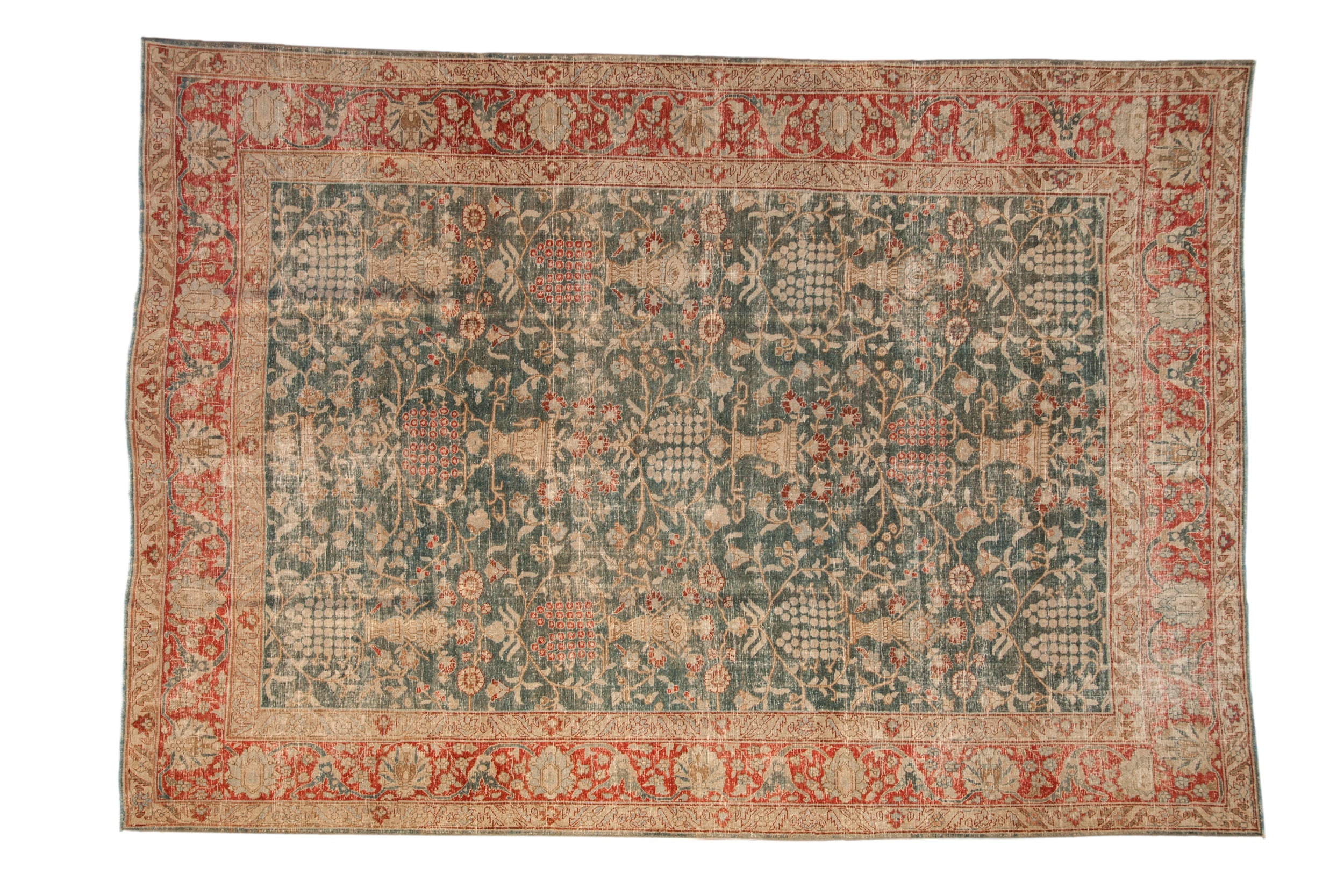 RESERVED 8x11.5 Vintage Distressed Tabriz Carpet
