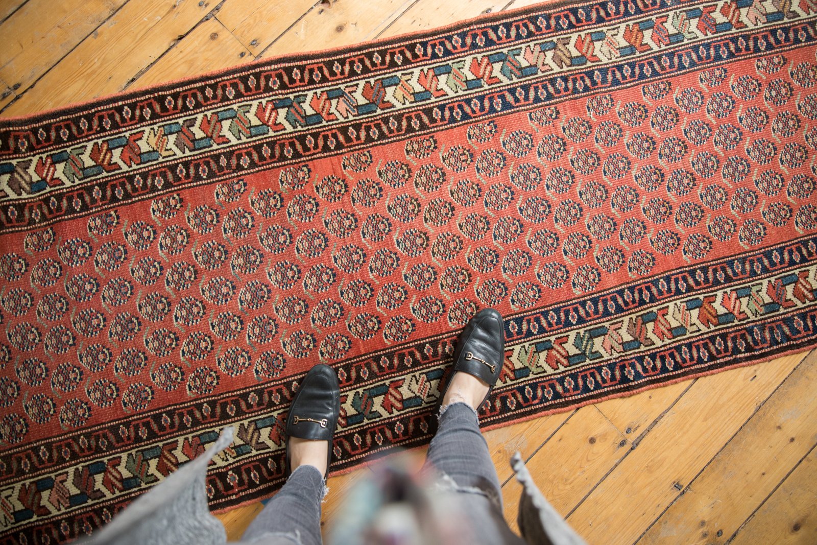 3x14.5 Vintage Mir Serbend Rug Runner by Old New House® - product image 4 for Resin Society