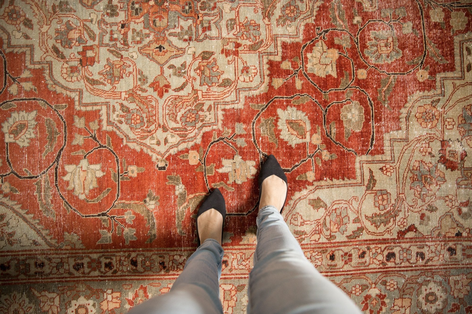 9x11.5 Vintage Distressed Khoy Carpet by Old New House® - product image 2 for Resin Society