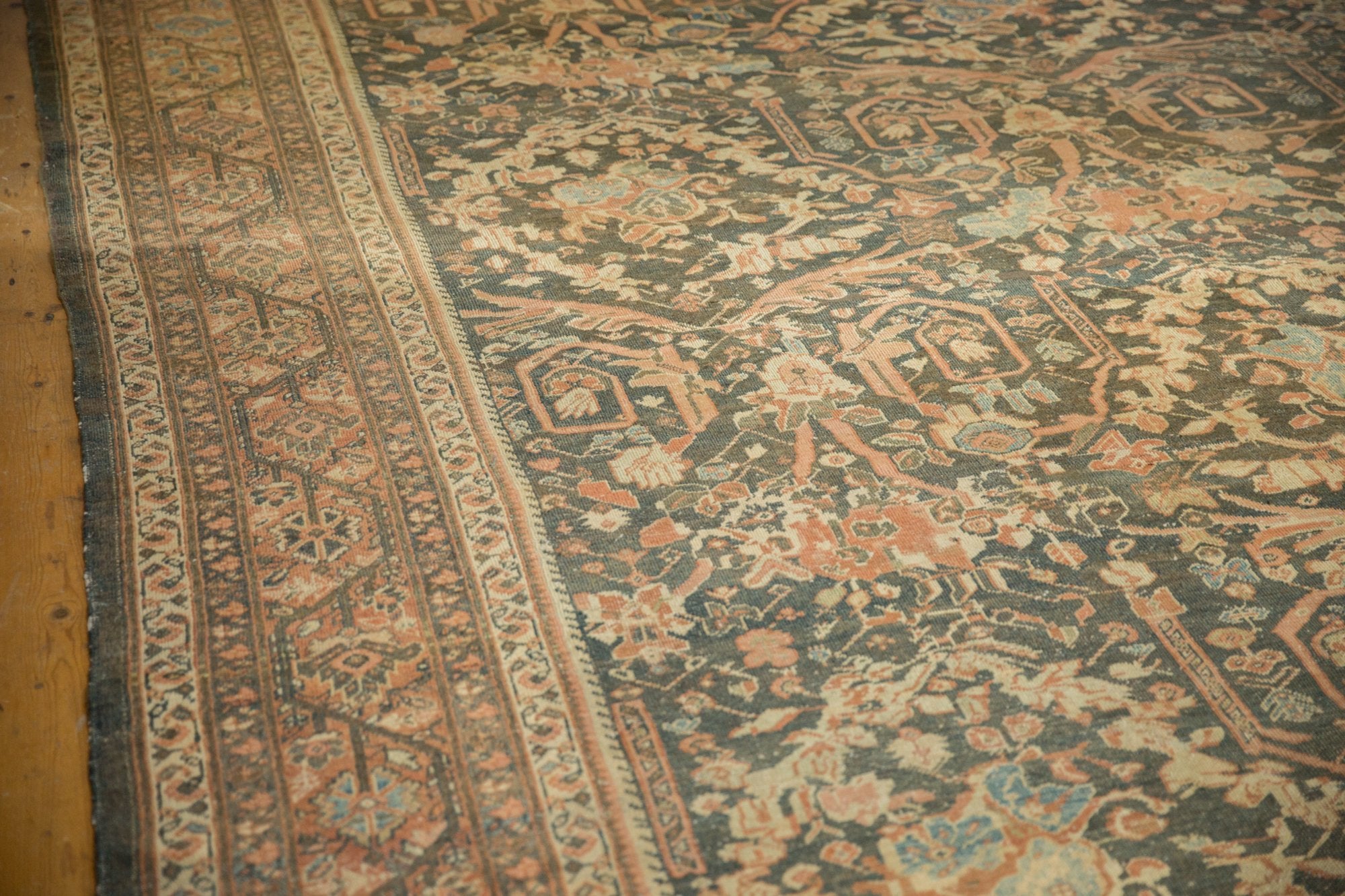 RESERVED 11x15.5 Vintage Distressed Mahal Carpet