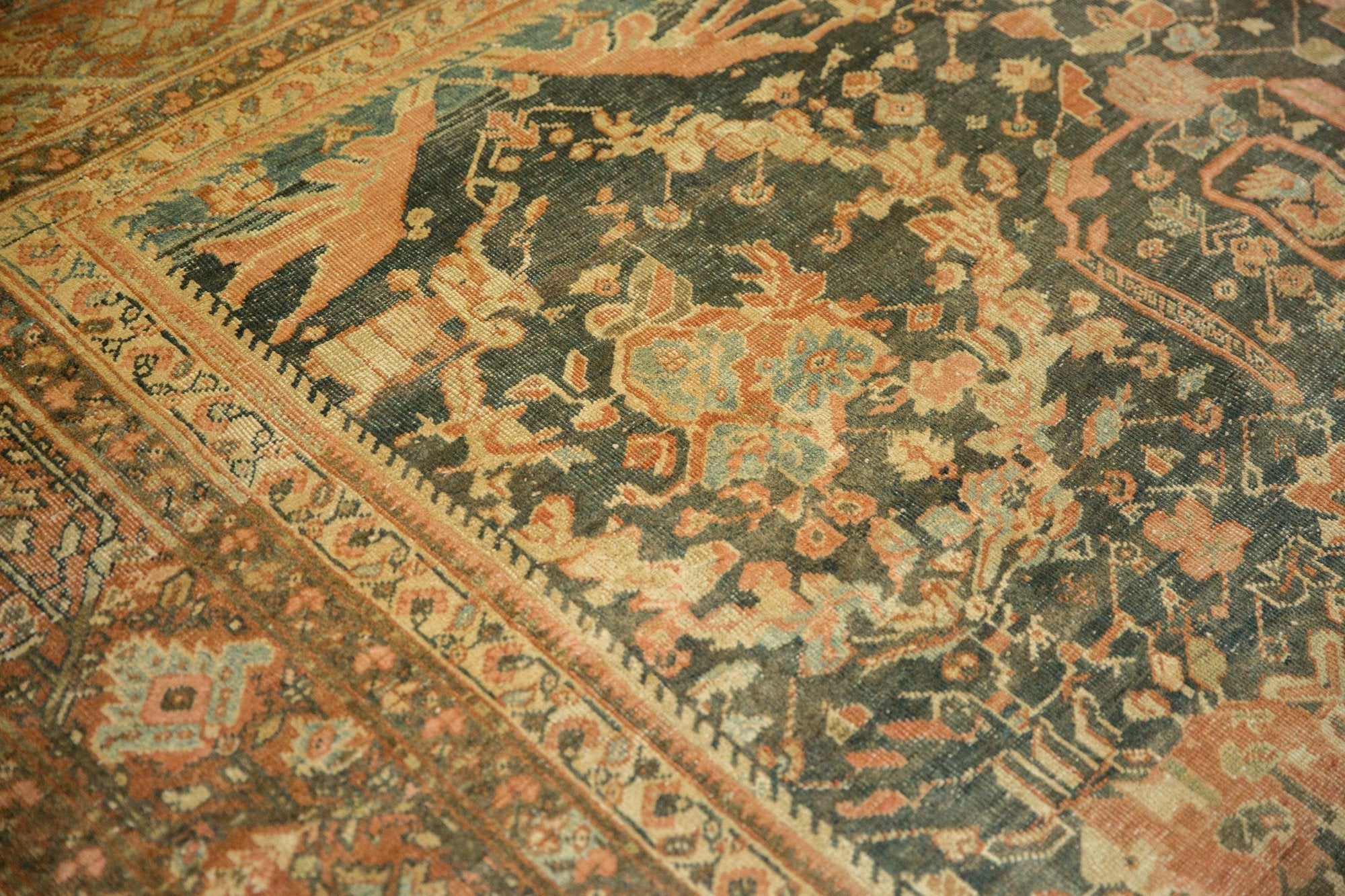 RESERVED 11x15.5 Vintage Distressed Mahal Carpet
