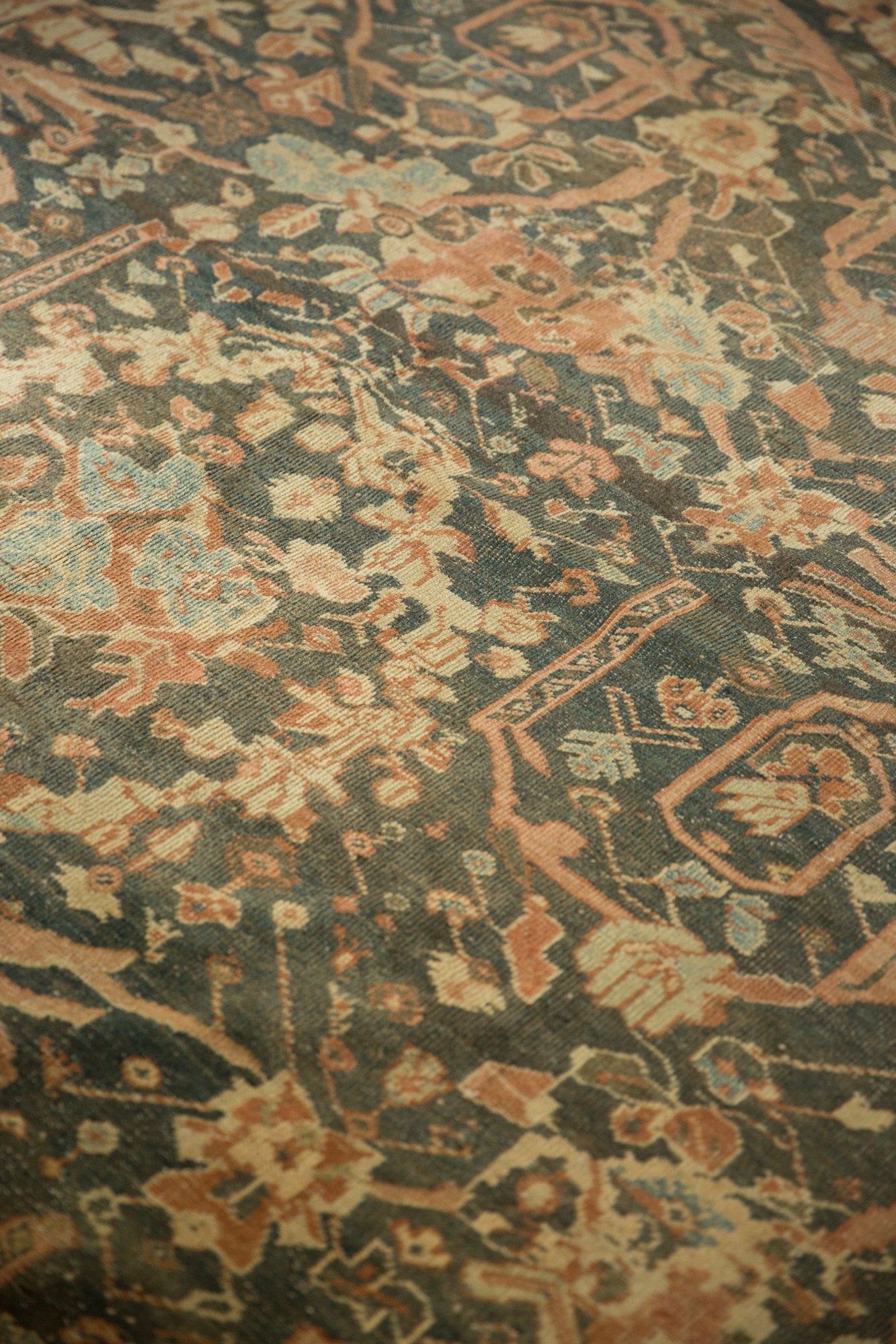 RESERVED 11x15.5 Vintage Distressed Mahal Carpet