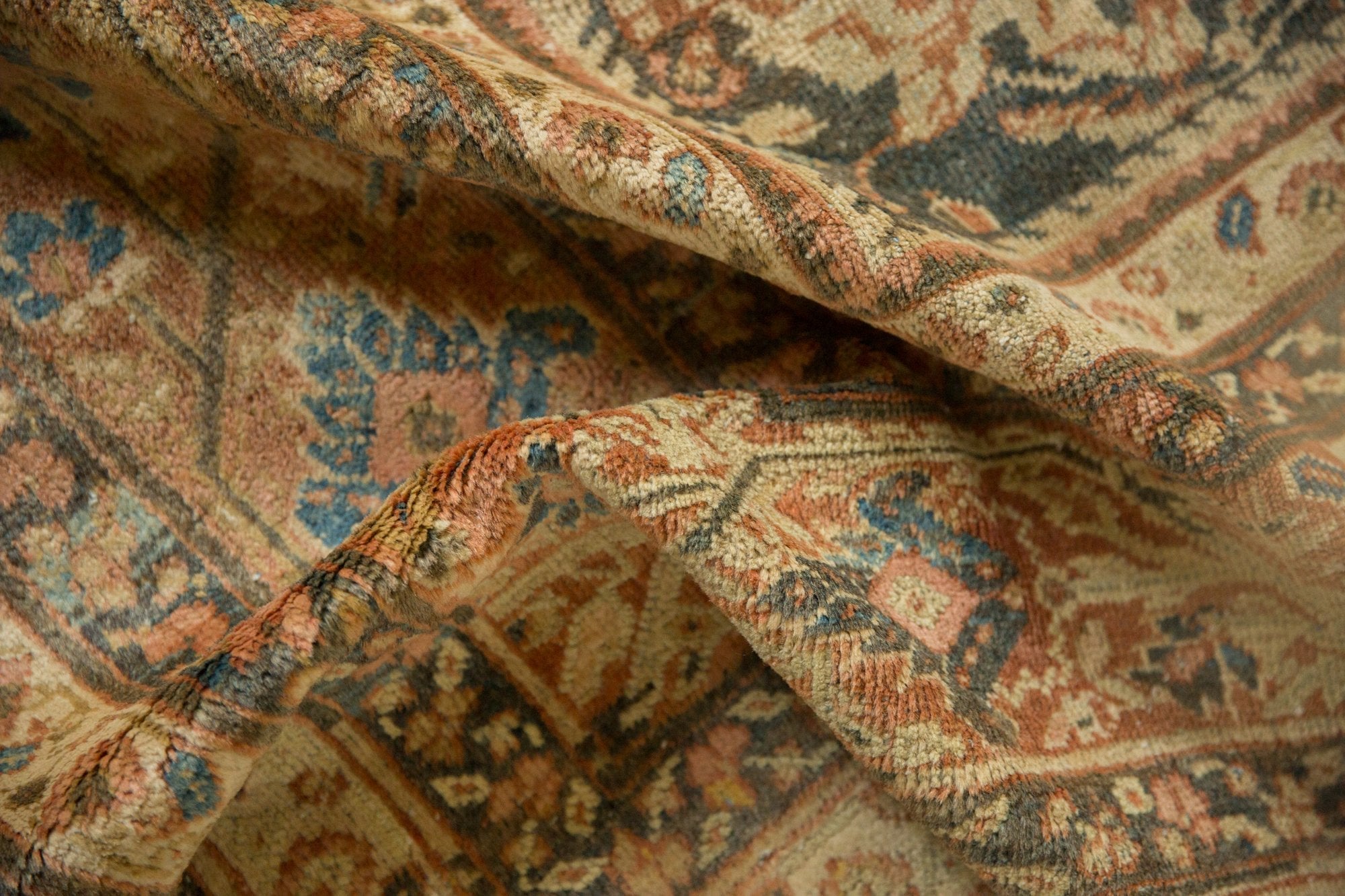 RESERVED 11x15.5 Vintage Distressed Mahal Carpet
