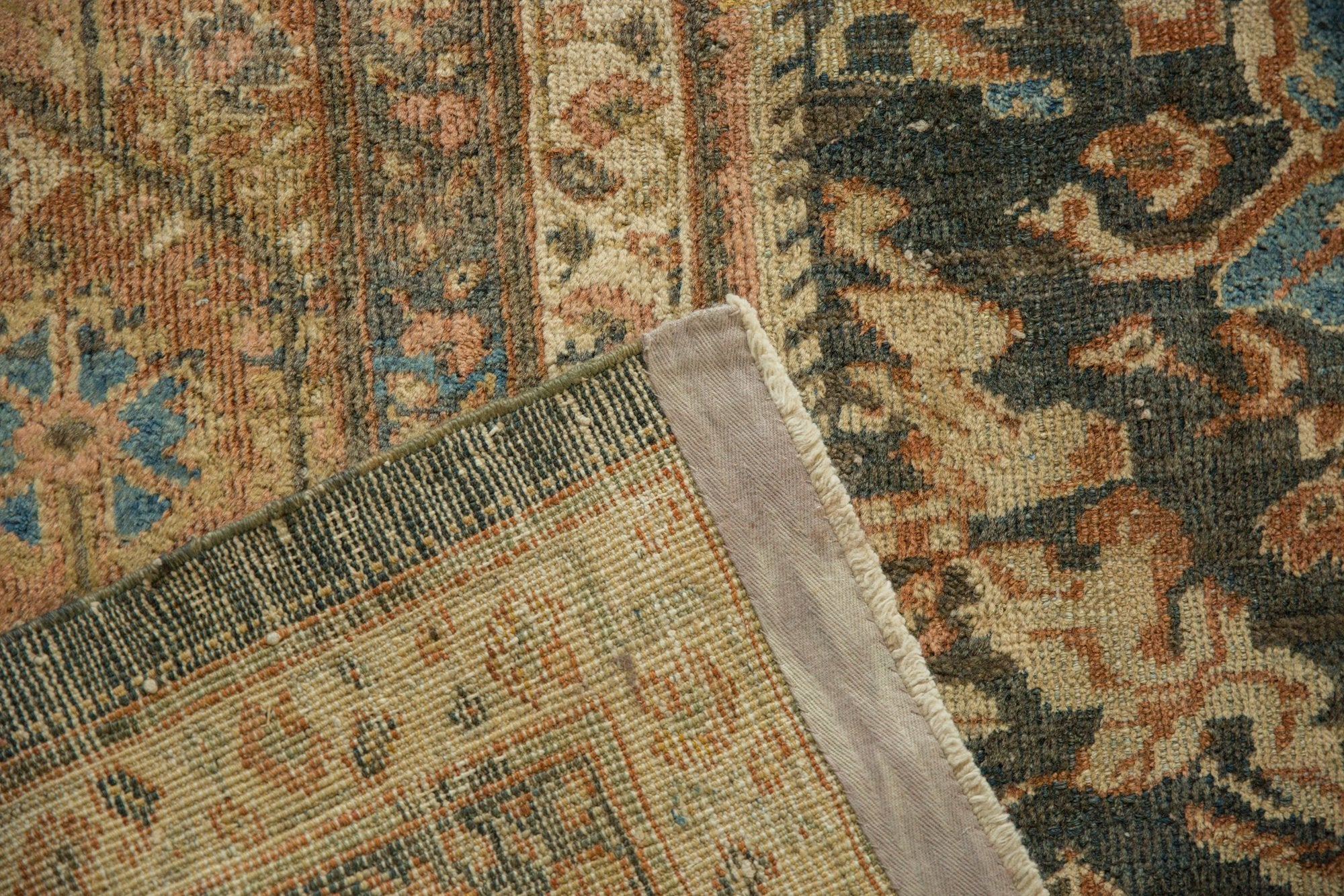 RESERVED 11x15.5 Vintage Distressed Mahal Carpet