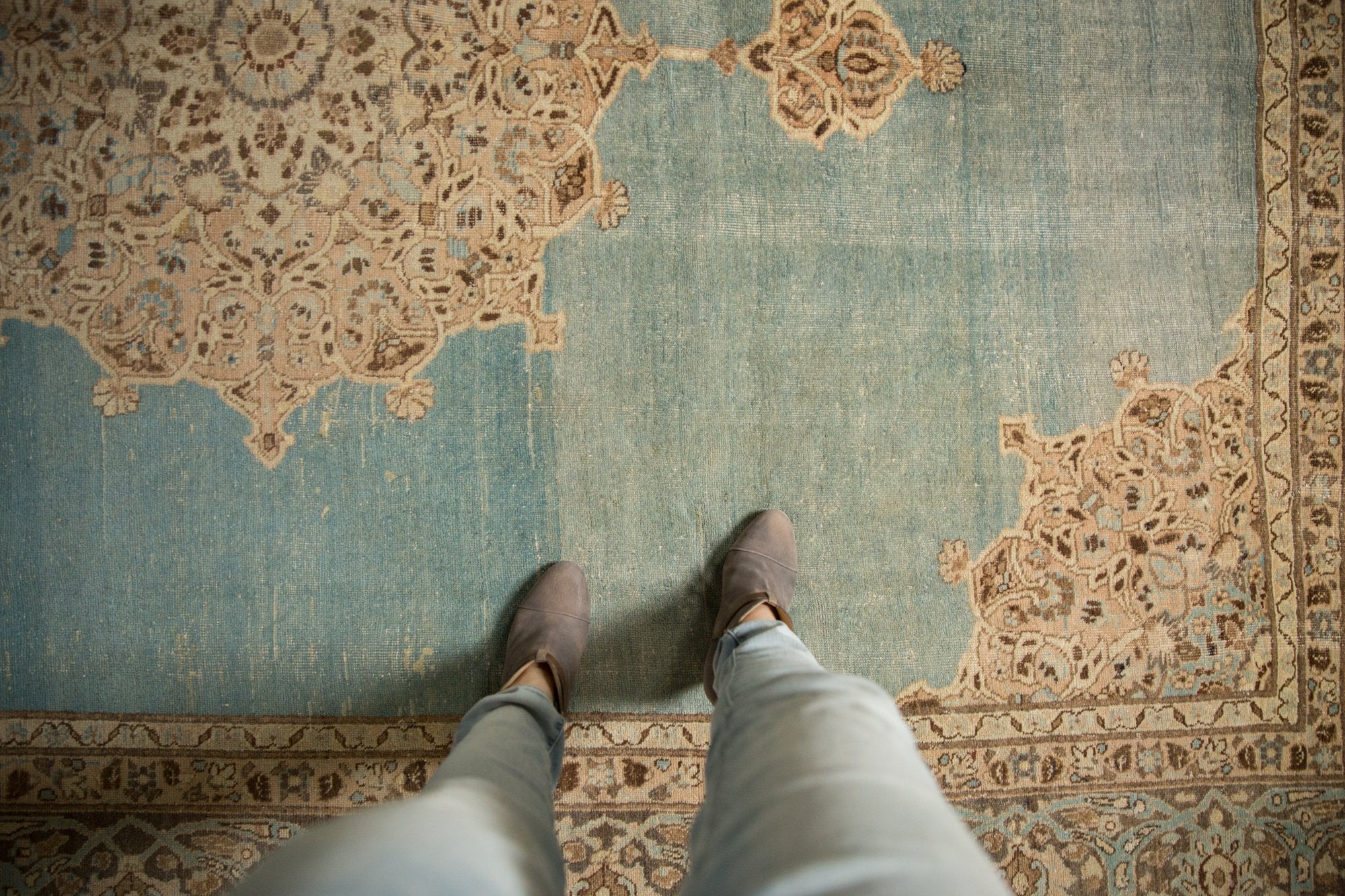 8.5x12.5 Vintage Distressed Tabriz Carpet by Old New House® - product image 2 for Resin Society