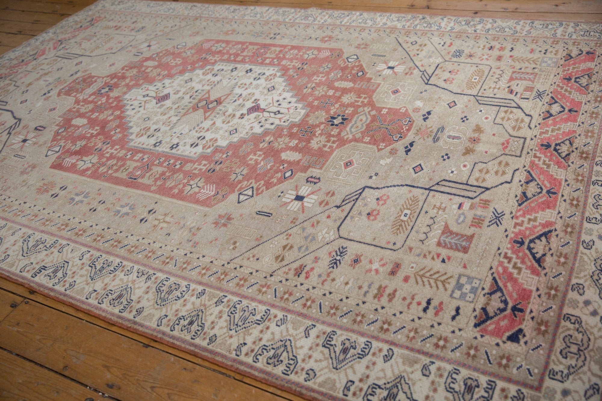 6x9.5 Vintage Distressed Oushak Carpet by Old New House® - product image 3 for Resin Society
