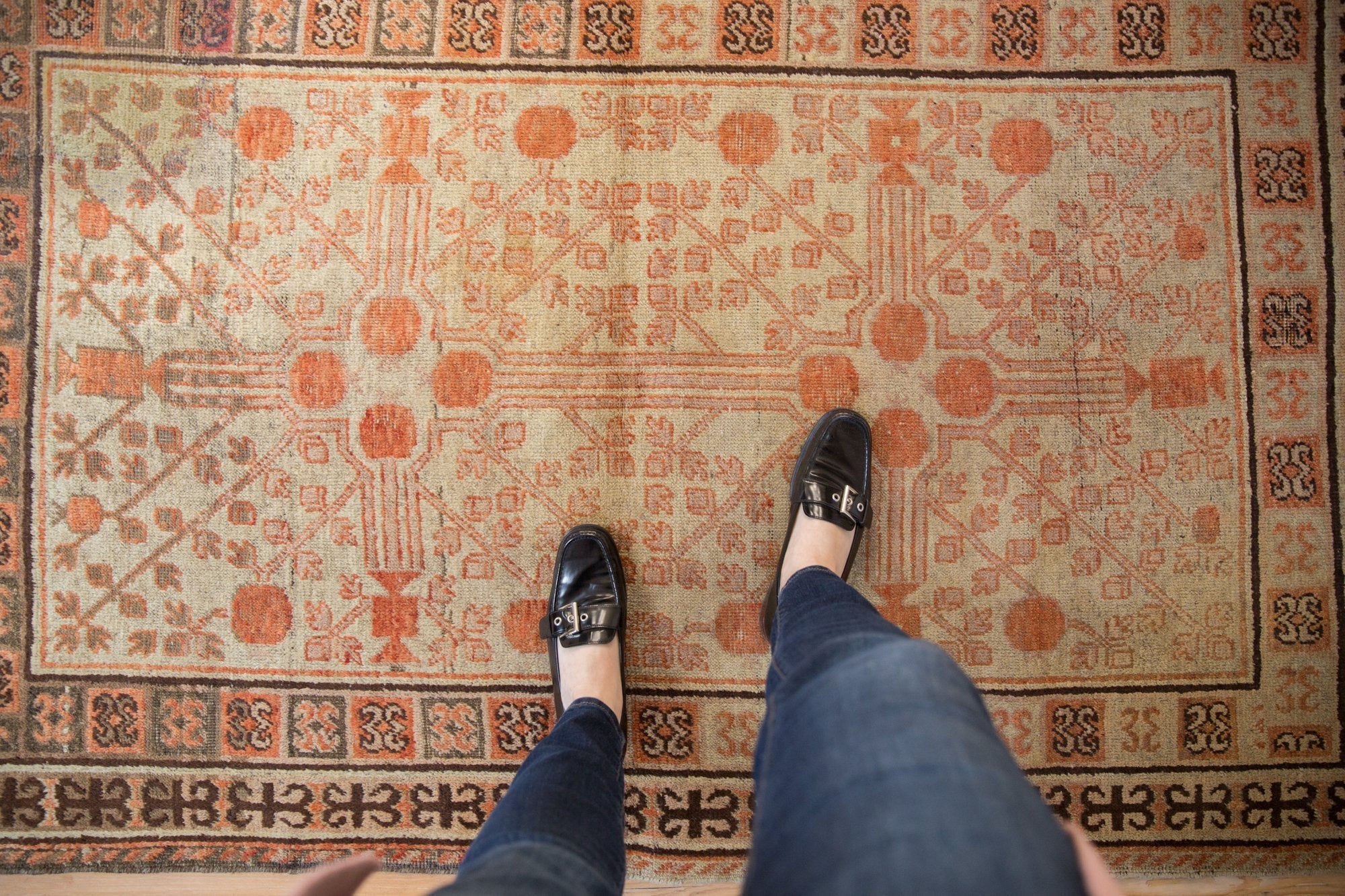 4x6.5 Vintage Distressed Samarkand Rug by Old New House® - product image 2 for Resin Society