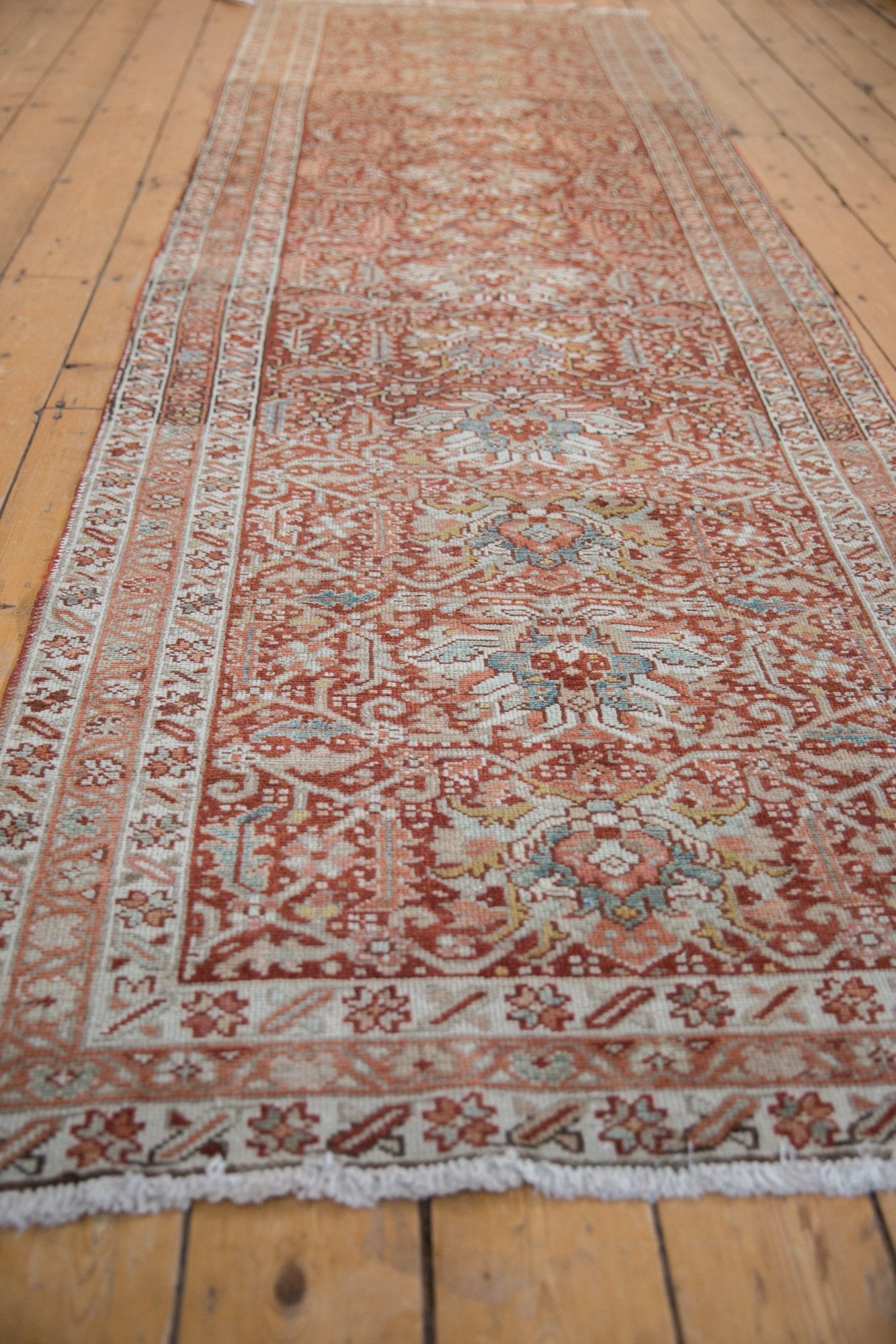 3.5x11 Vintage Distressed Karaja Rug Runner by Old New House® - product image 3 for Resin Society