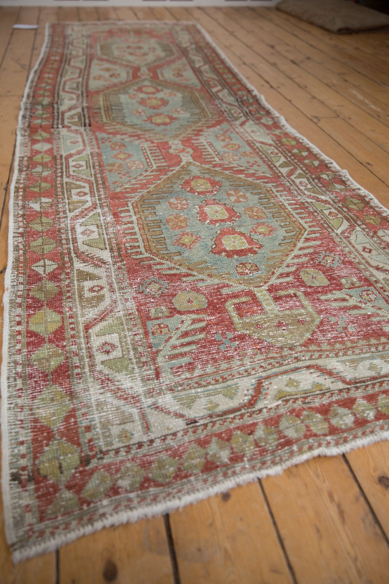 3.5x11 Vintage Distressed Heriz Rug Runner by Old New House® - product image 3 for Resin Society