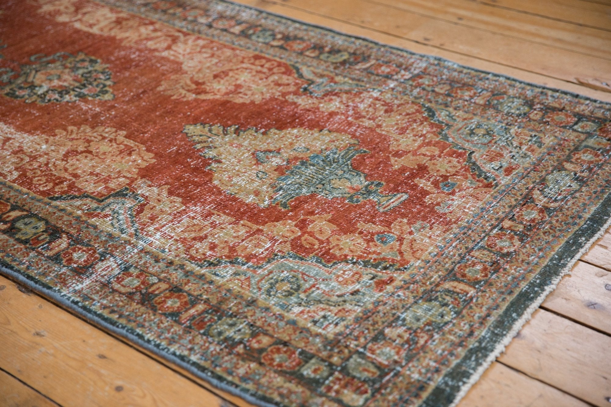 3.5x11.5 Vintage Distressed Mahal Rug Runner by Old New House® - product image 4 for Resin Society