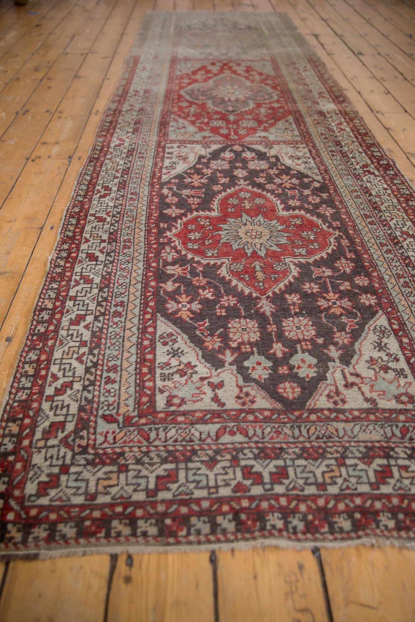 3x11.5 Vintage Distressed Anatolian Rug Runner by Old New House® - product image 8 for Resin Society