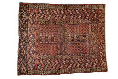 4x5 Antique Turkmen Square Rug by Old New House® - main product image for Resin Society