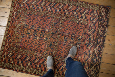 4x5 Antique Turkmen Square Rug by Old New House® - product image 2 for Resin Society