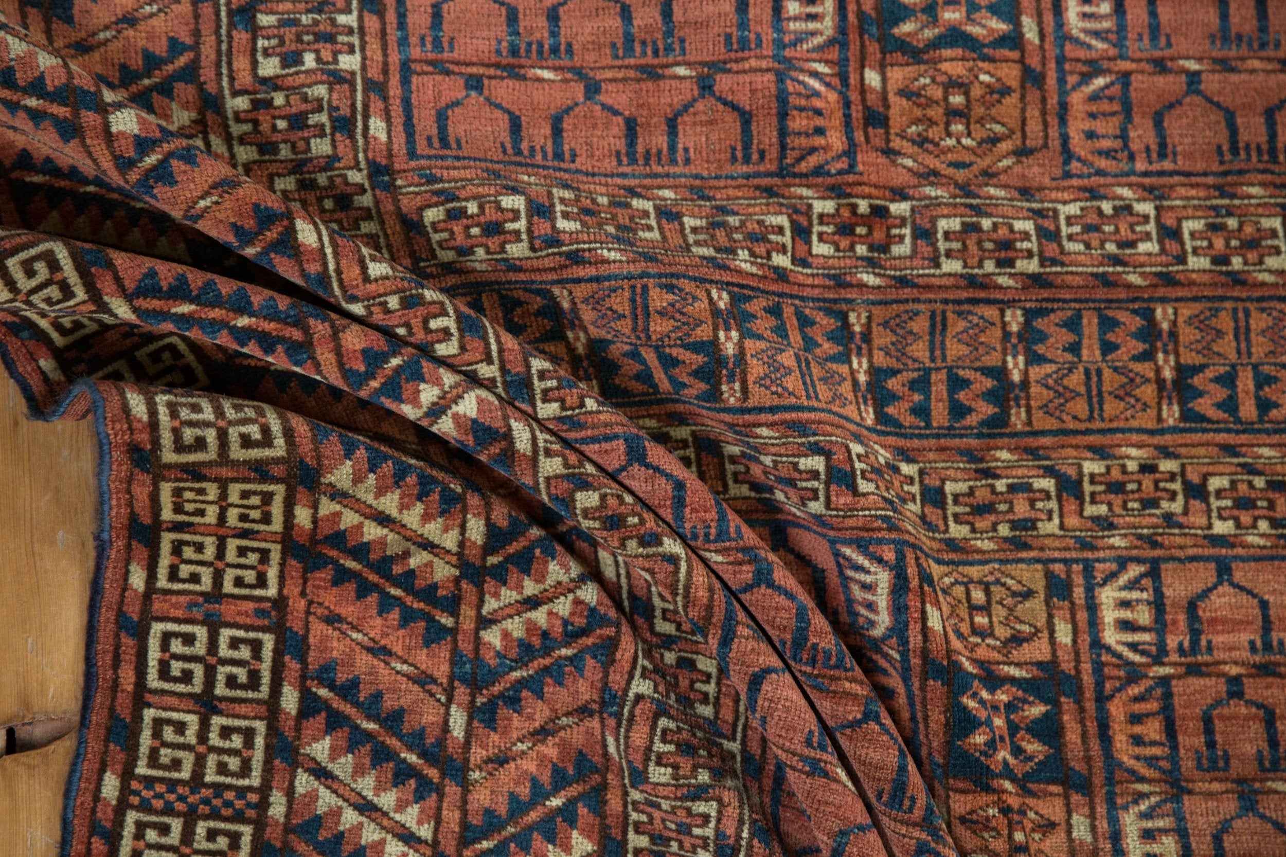 4x5 Antique Turkmen Square Rug by Old New House® - product image 8 for Resin Society