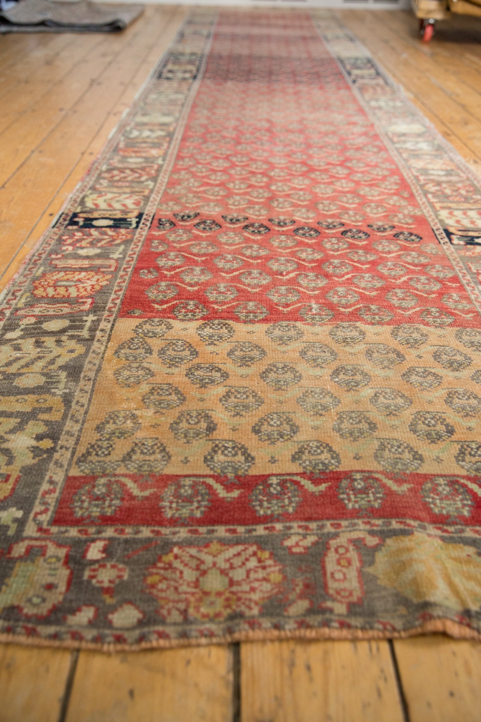 3.5x15 Vintage Distressed Oushak Rug Runner by Old New House® - product image 6 for Resin Society