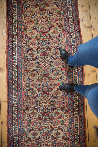 3x14.5 Antique Bijar Rug Runner by Old New House® - product image 4 for Resin Society