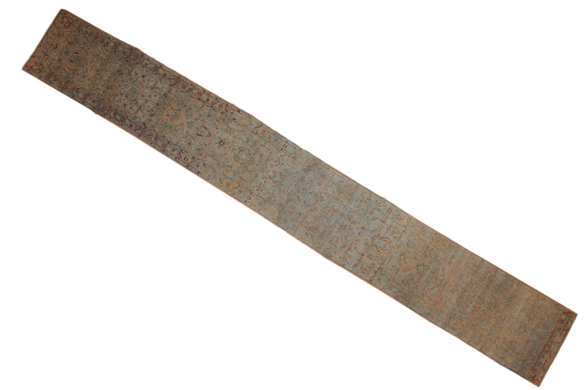 2.5x19 Vintage Distressed Sarouk Rug Runner by Old New House® - main product image for Resin Society