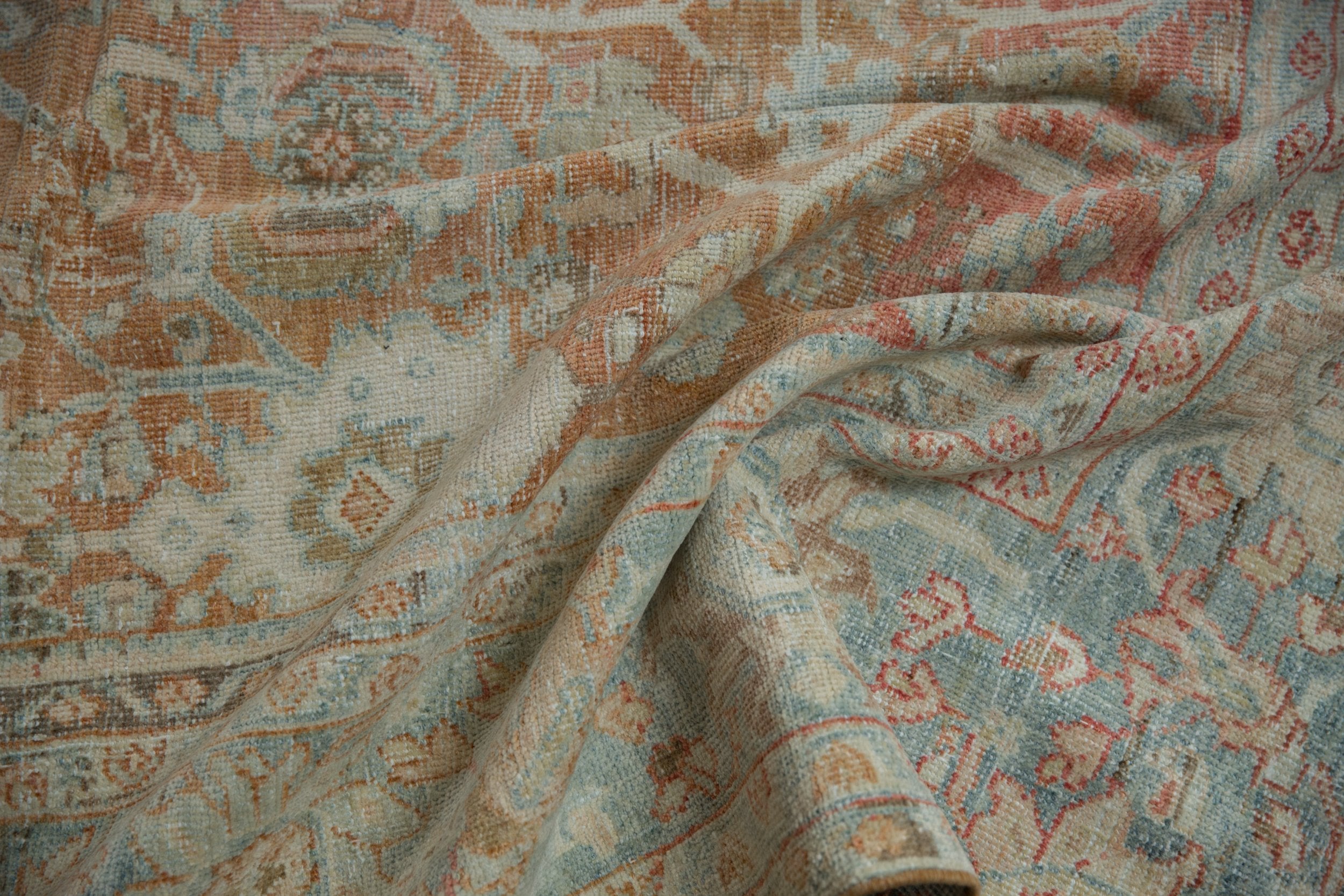 9x11.5 Vintage Distressed Mahal Carpet by Old New House® - product image 11 for Resin Society