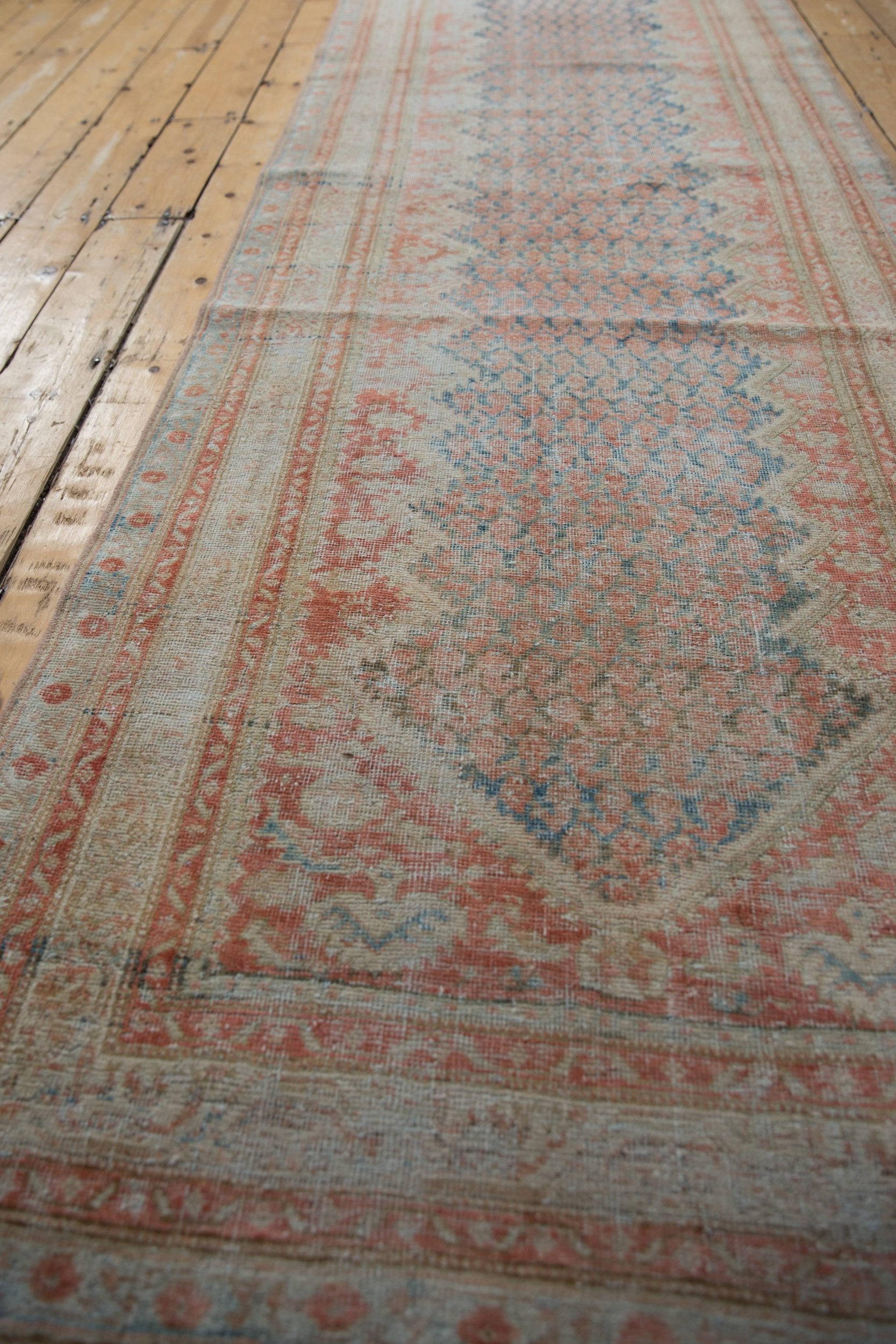 3.5x13.5 Vintage Fine Distressed Mahal Rug Runner by Old New House® - product image 8 for Resin Society