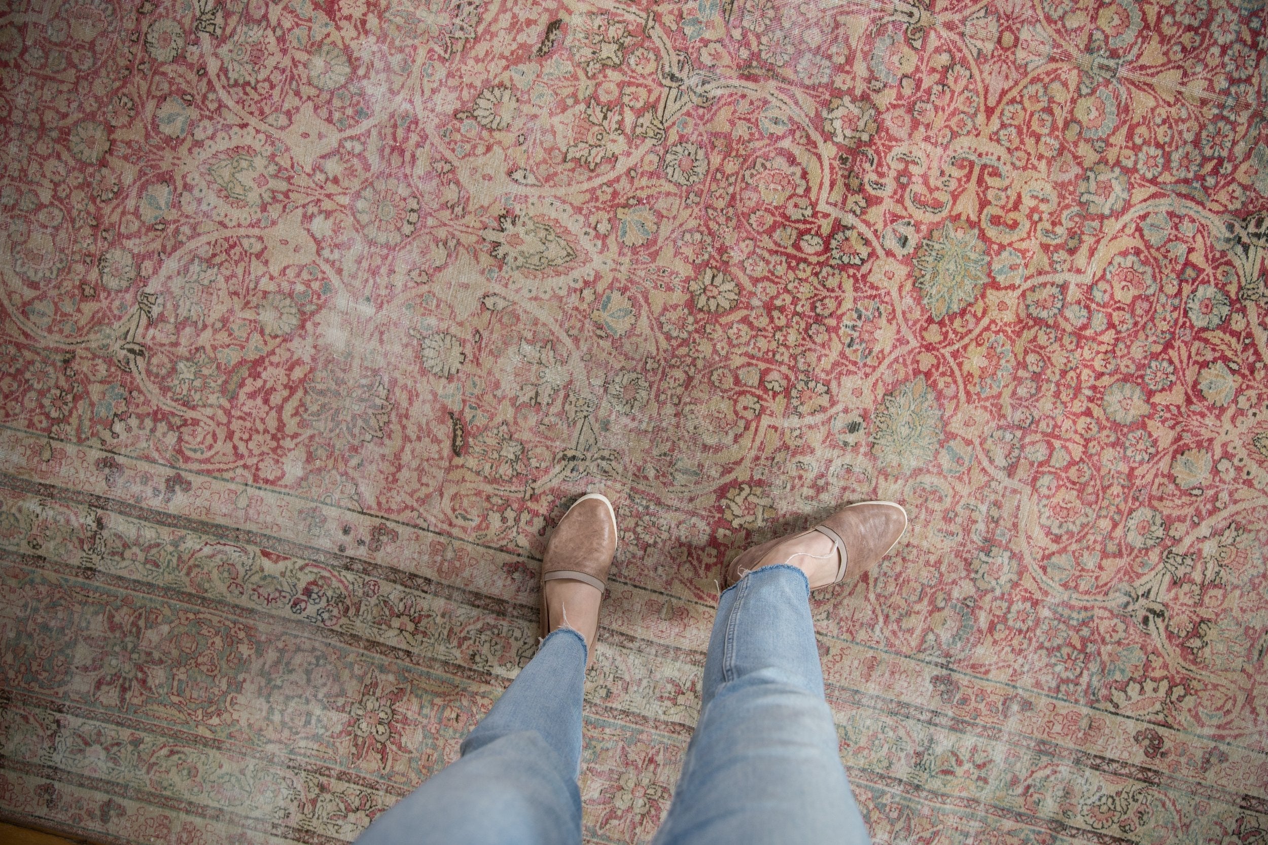 9.5x18.5 Antique Distressed Kermanshah Carpet by Old New House® - product image 2 for Resin Society