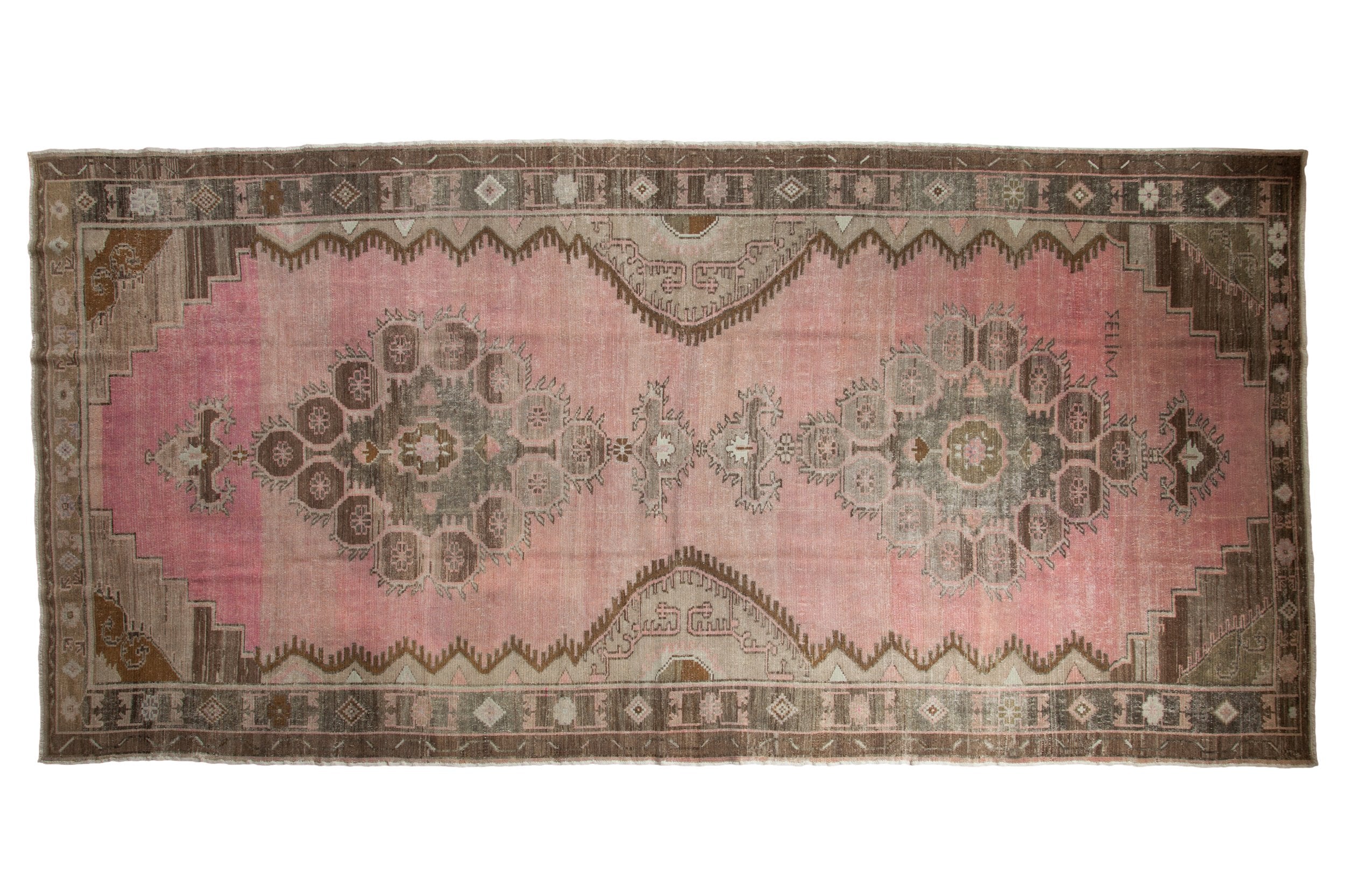 RESERVED 7.5x15.5 Vintage Distressed Kars Carpet Runner