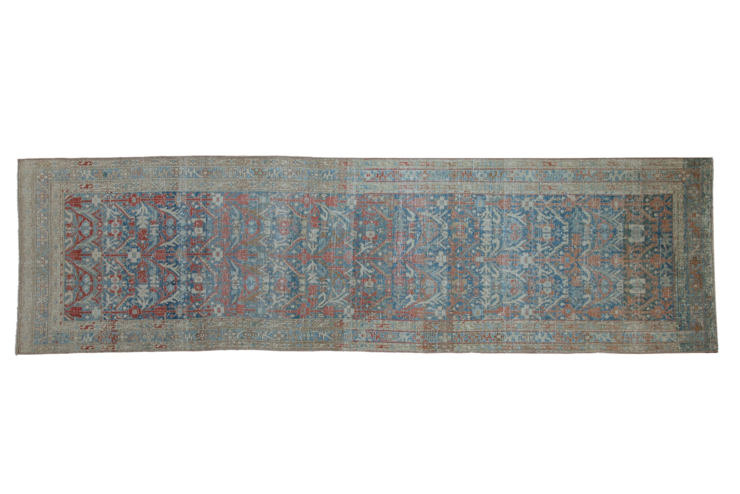 4x13.5 Vintage Distressed Hamadan Rug Runner by Old New House® - main product image for Resin Society