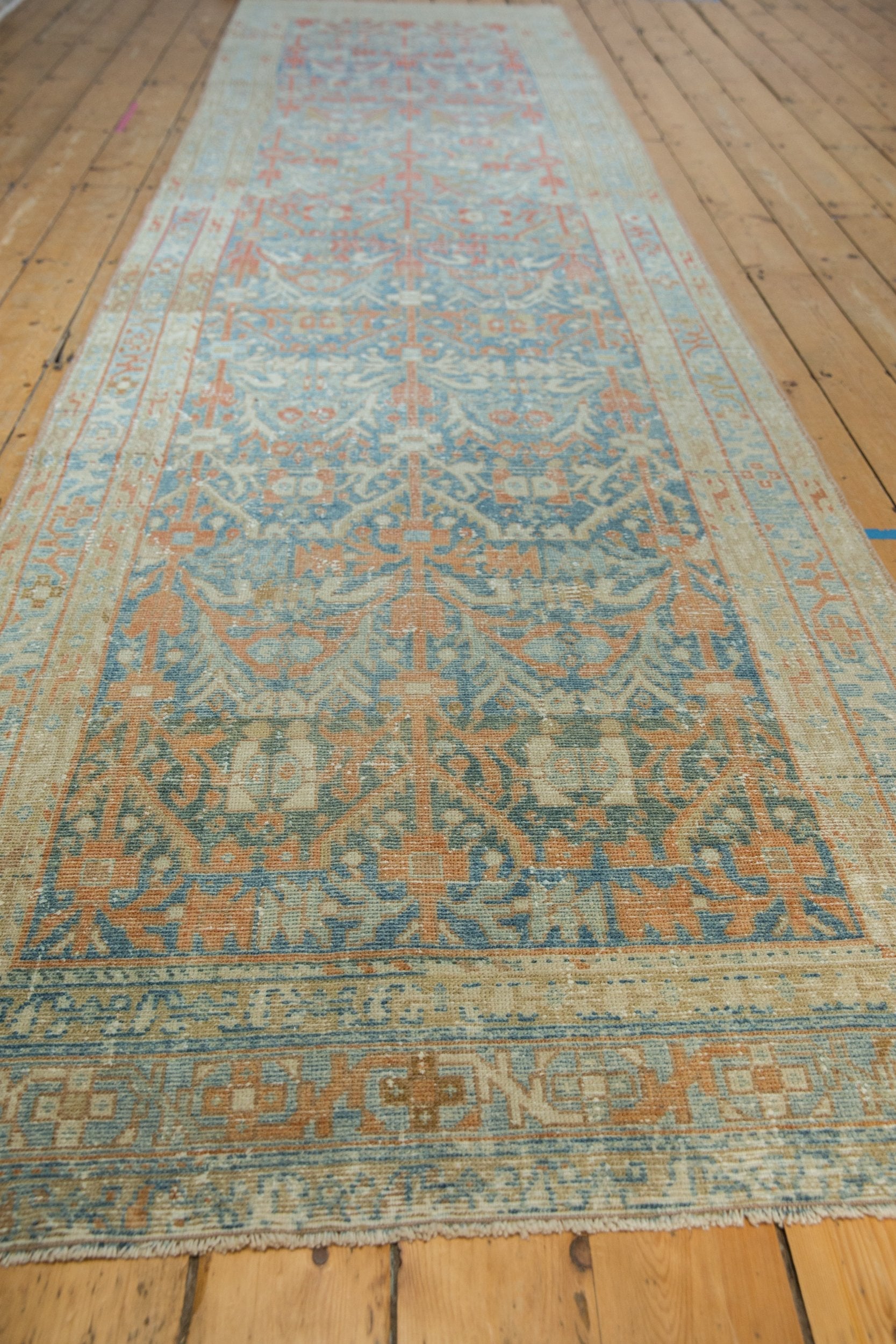 4x13.5 Vintage Distressed Hamadan Rug Runner by Old New House® - product image 7 for Resin Society